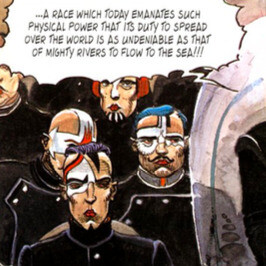 Enki Bilal, Tattoo, Fine Art Pigment Print, 70 × 70 cm, a striking work that reflects Bilal’s signature fusion of surrealism, science fiction, and human vulnerability through vivid visual storytelling