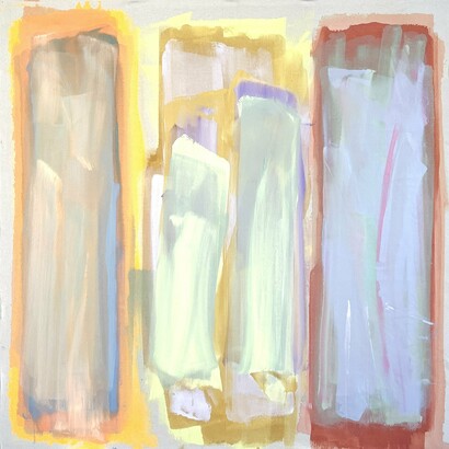 Sonic vibrations between and among adjacent colors by Steve Novel