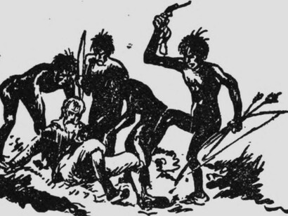 Aventuras e história se encontram nas ilustrações de Monteiro Lobato, que recriou em 1927 a narrativa de Hans Staden, um aventureiro europeu que sobreviveu a uma tribo de canibais no Brasil