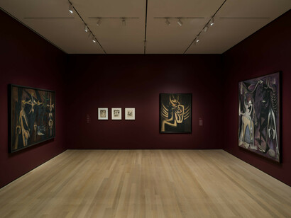 Wifredo Lam, When I don’t sleep, I dream, exhibition view. Courtesy of MoMA