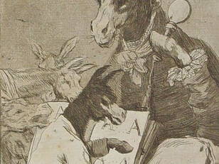 Francisco de Goya, Capricho N°37: ¿Si sabrá más el discípulo?, serie Los Caprichos (1799)