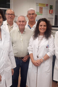 Miembros del equipo investigador del Proyecto SIRIS (de izquierda a derecha): Pilar Legua Murcia, Agustín Conesa, Pablo Melgarejo, Vicente Lidón, Dámaris Núñez-Gómez, Juan José Martínez-Nicolás