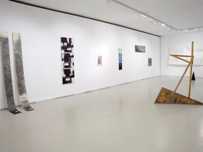 Various artists, Double passport – Me – Packed in a suitcase, exhibition view. Courtesy of Meno Parkas Gallery 