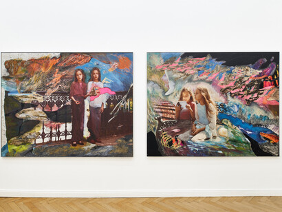 Sarah Schumann, Collages and paintings from 1954 to 1982, exhibition view. Courtesy of Meyer Riegger