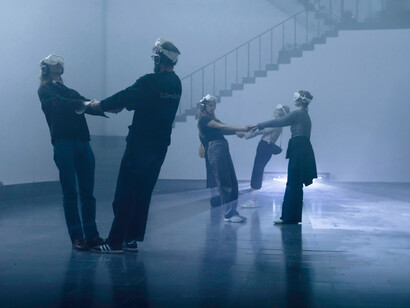 Lundahl & Seitl, River riographies, 2025. Liljevalchs Konsthall, Stockholm (SE). Visitors undergoing the Embodiment session of River biographies