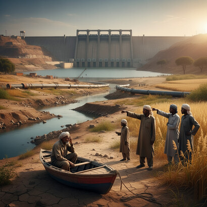 The Grand Ethiopian Renaissance Dam (GERD), once called the Millennium or Hidase Dam, is a gravity dam on Ethiopia’s Blue Nile River, located in the Benishangul-Gumuz Region about 14 kilometers (9 miles) from the Sudanese border