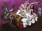 Gérard Garouste, Dina, 2005, huile sur toile, 200 x 260 cm.
Collection Daniel Templon. © Photo numeric’Art studio © Adagp Paris 2015