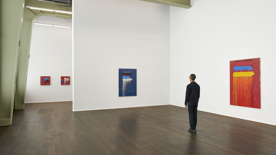 Pat Steir, Song, ausstellungsansicht. Mit freundlicher genehmigung der Hauser and Wirth Gallery