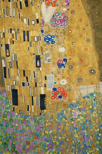 Le Baiser, peint par Gustave Klimt vers 1908. Le geste intime sublimé par l’or : Klimt transforme l’amour en symbole, et la technologie immersive fait vibrer cette aura sacrée dans l’espace