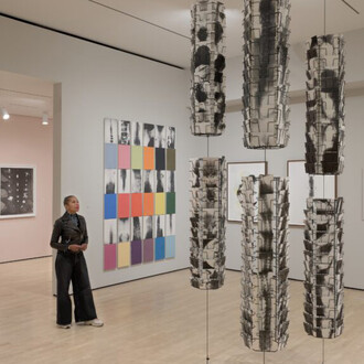 Kunié Sugiura, Photopainting, exhibition view. Courtesy of San Francisco Museum of Modern Art