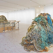 David Shrigley, Exhibition of old rope, exhibition view. Courtesy of Stephen Friedman Gallery