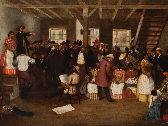 Slave auctions were a central mechanism of the domestic slave trade, through which an estimated one million men, women, and children were forcibly sold and transported between 1790 and 1860
