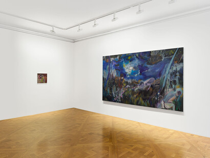 Sosa Joseph, Rain over the river, exhibition view. Courtesy of David Zwirner Gallery
