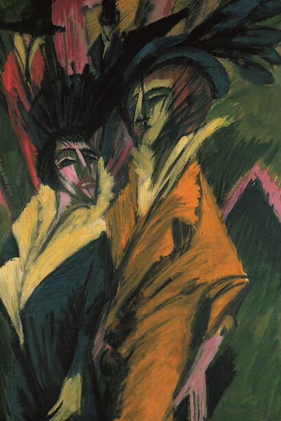 Ernst Ludwig Kirchner, Two women on the street (détail), 1914. Avec l'aimable autorisation du Kirchner Museum