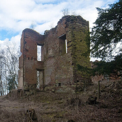 The Ruins of Beaudesert Hall in Cannock Chase, Staffordshire, England