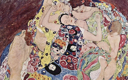 La Vierge de Gustav Klimt (1913), exposée à la Galerie nationale de Prague, capturant l'élégance et la profondeur symbolique du style viennois