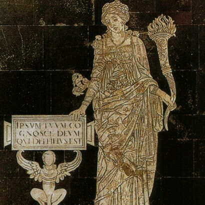 Sibilla Delfica, pavimento del Duomo di Siena, Italia 