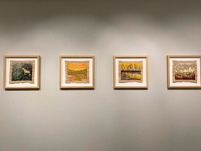 Beatriz Uribe Vélez, Puntada sin dedal, exhibition view. Courtesy of La Balsa Arte