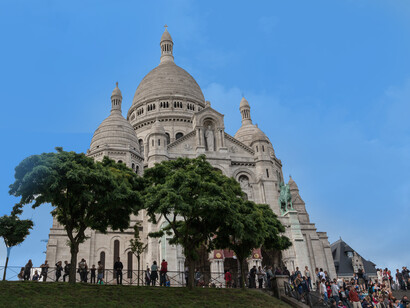 Montmartre es en mi opinión, es uno de los barrios más bonitos de París, con un estilo único, diferente y lleno de historia y cultura.  Basílica del Sagrado Corazón, Paris, Francia