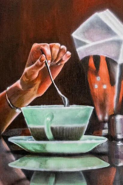 Daniel Wang, Diner roleplay (detail), 2025. Courtesy of Make Room Gallery