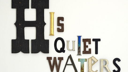 Jack Pierson, His Quiet Waters, 2013, Wood, metal, enamel and plastic, 106.7 x 144.8 x 6.4 cm (42 x 57 x 2 1/2 in), © Jack Pierson, Courtesy Galerie Thaddaeus Ropac Paris · Salzburg, Foto: Artist’s Studio  