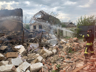 Destrucción en la ciudad de Vovchansk (región de Járkov, Ucrania) tras el bombardeo ruso. El conflicto ha reconfigurado el mapa político del continente, donde el miedo ha reemplazado a la esperanza como motor de las decisiones