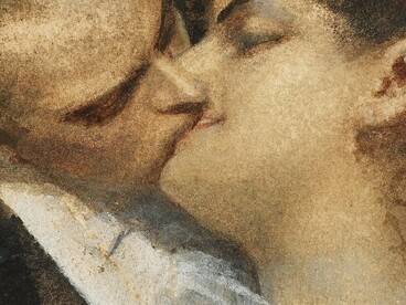 "El abrazo", acuarela sobre papel, Anders Zorn, 1885