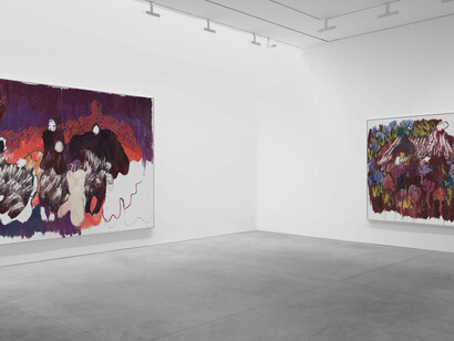 Portia Zvavahera, Zvibereko zvemweya wangu, exhibition view. Courtesy of David Zwirner Gallery
