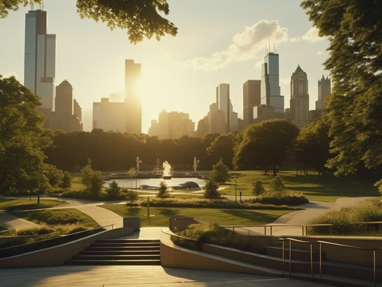 This inviting park demonstrates how urban green spaces provide an essential opportunity to process and reset amidst the stresses of daily life