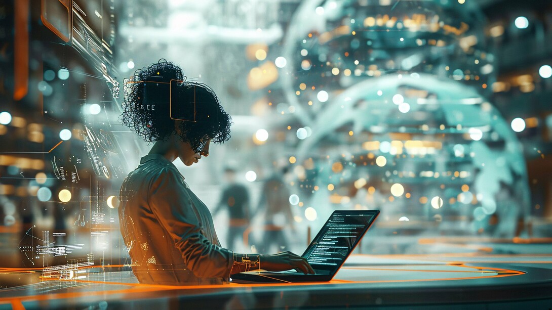 A woman working in the tech industry showing how all throughout Africa, women are assuming new positions in the industry, starting businesses, managing teams, and creating solutions 