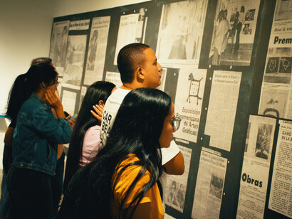 ¡A la gráfica! Experimentar, reproducir, democratizar, vista de exhibición. Cortesía del Museo La Tertulia