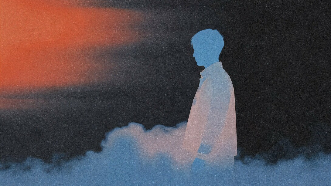 A lone figure in a surreal landscape evokes the inner desert of unmet desires and the search for self-acceptance explored in the article