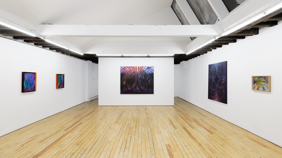 Nianxin Li, Neon haze, exhibition view. Courtesy of Uffner & Liu Gallery