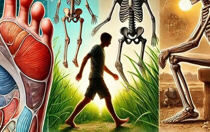 Illustrazione sulla salute del piede e del corpo, realizzata con IA