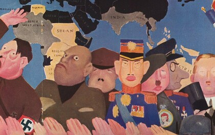 William Cotton, detalle de "Portadores de la nueva plaga negra", ilustración, 1938