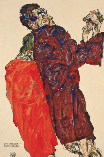 Egon Schiele, Die Wahrheit wurde enthüllt, 1913. Courtesy of Sammlung Scharf-Gerstenberg