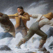 Rolf Hellem, The fishermans (detail), 2024. Courtesy of Grenning Gallery
