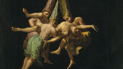Francisco de Goya, Vuelo de brujas (1798, detalle)
