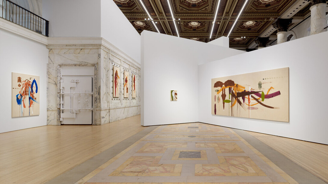 Elizabeth Neel, In the guts of the living, exhibition view. Courtesy of Jack Shainman Gallery