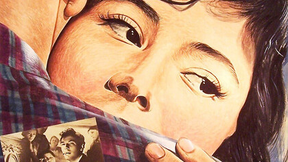 Poster oficial de “Cuando vuelan las grullas” de Mikhail Kalatazov (1957, detalle)