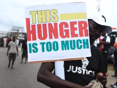 A protest in Lagos state on 1 August 2024 by Victor Modo / Alamy