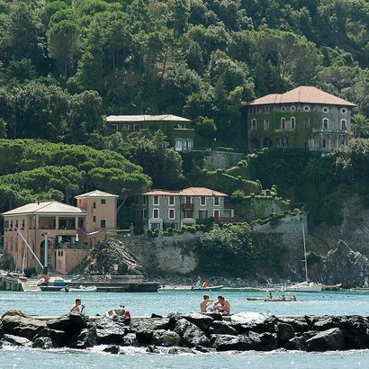 Vista di Levanto, Italia, una delle mete più belle della Riviera di Levante