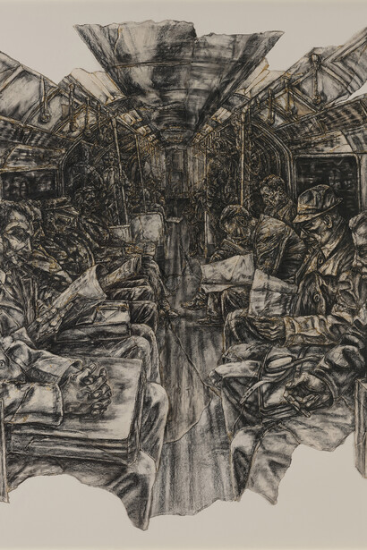 Mal Fostock, Train. Courtesy of Mall Galleries