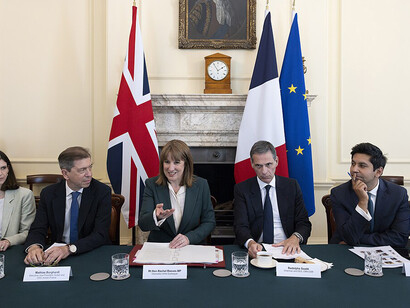 Chancellor Rachel Reeves convened the UK-France Summit Business Roundtable at No. 10 Downing Street in London, representing the UK Treasury in high-level economic discussions, uk