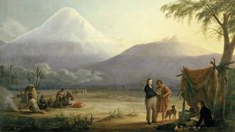 Friedrich Georg Weitsch, Alexander von Humboldt y Aimé Bonpland al pie del volcán Chimborazo (1806)