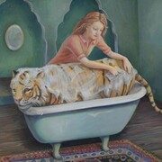 Ilaria Del Monte, Il bagno orientale, 2014, olio su tela, 35 x 30 cm