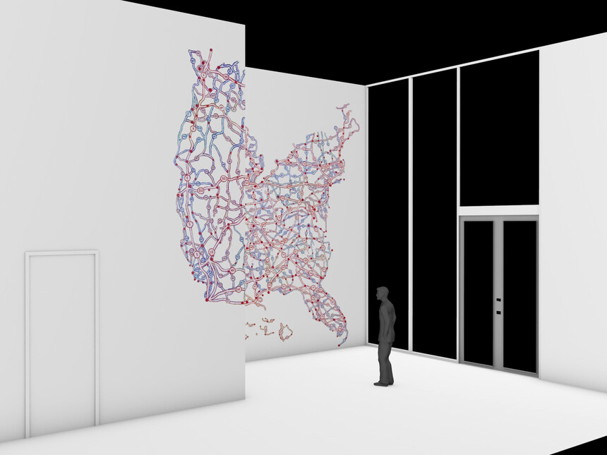 The Maps-Paula Scher 限定300部 Interstate-2015-Installation-