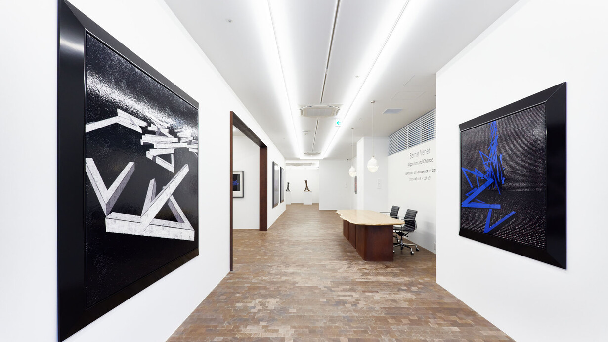 Bernar Venet, Algorithm and chance, vue d'exposition. Avec l'aimable autorisation de Ceysson & Bénétière