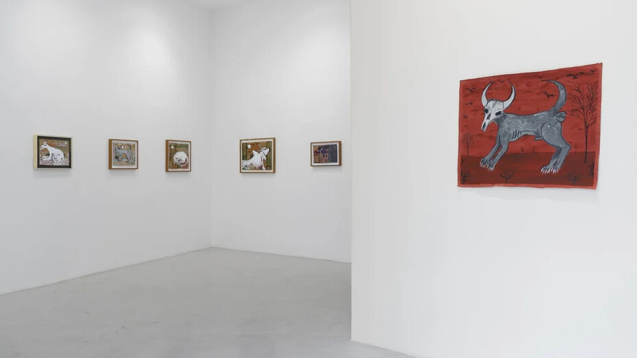 Arivanio, O bestiário de Kixelô, vista da exposição. Cortesia da Galeria Aura