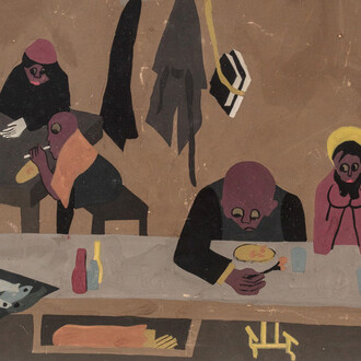 Jacob Lawrence, Harlem diner, 1938. Courtesy of the New York Historical